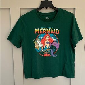 Disney The Little Mermaid Graphic Tee - Green with Multi-Color Print
